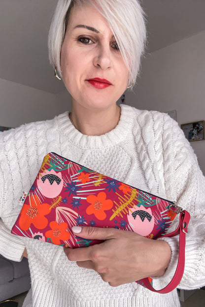 Pochette WONDER midi, pattern TROPICAL